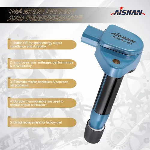Miniatura 3 de Juego de 6 bobinas de encendido compatibles con Honda Accord Odyssey 3.0L 3.2L 3.5L V6 Acura TL CL RL LX EX V6 Vue Reemplazo # UF242