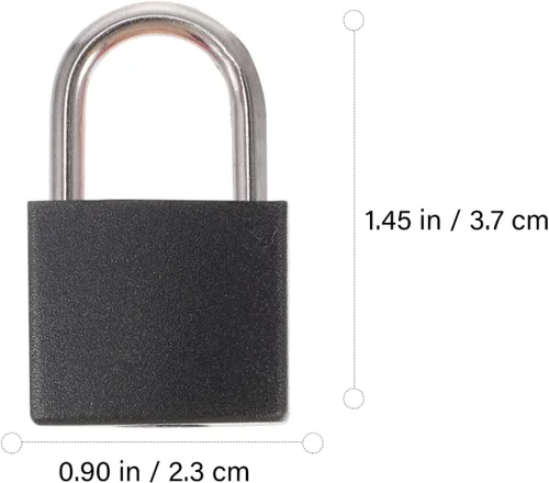 Miniatura 9 de Cerradura para casillero 2 piezas Llave para el candado trasero Reemplazo de almacenamiento de libros con mini cerradura negra Viaje Mm Joyería