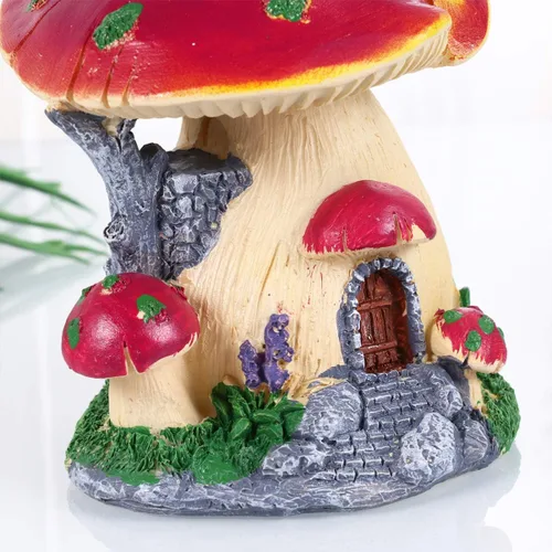 Miniatura 6 de Happyyami Decoración de plantas de casa de hongos en miniatura, figuras de hadas, estatua de hongos, adorno de estatua de hongo, adorno de bricolaje