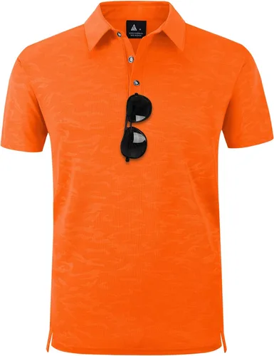 Miniatura 2 de SWISSWELL Camisas polo de manga corta para hombre, camisas de golf catiónicas con cuello