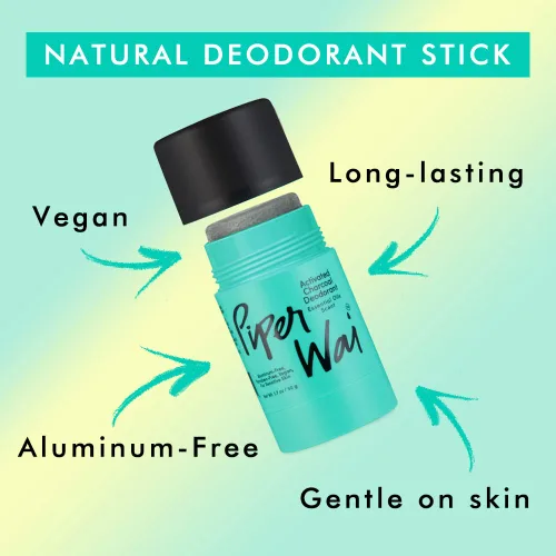 Miniatura 2 de PiperWai Desodorante natural con carbón activado Protección contra olores, vegano, sin aluminio, producto Shark Tank para mujeres y hombres