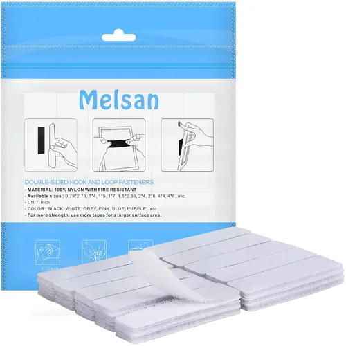 Miniatura 10 de Sujetadores de Velcro Autoadhesivos 1.5 x 2.4 Pulgadas 16 Juegos Melsan Tiras de Doble Cara para Colgar en Pared con Cinta Adhesiva de Montaje