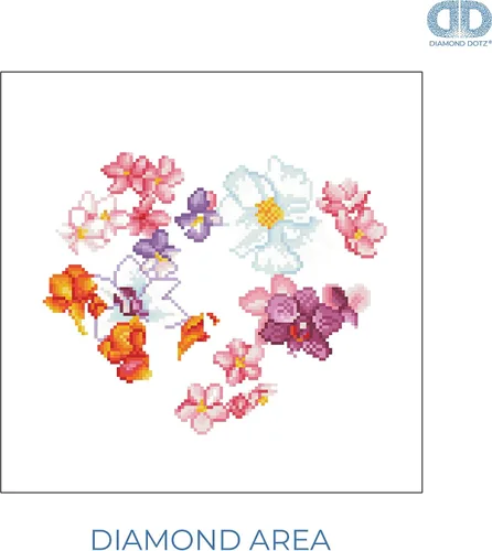 Miniatura 2 de DIAMOND DOTZ Kits de pintura de diamantes florales con corazón de flores para adultos, kits de arte de diamantes, un kit de manualidades creativo