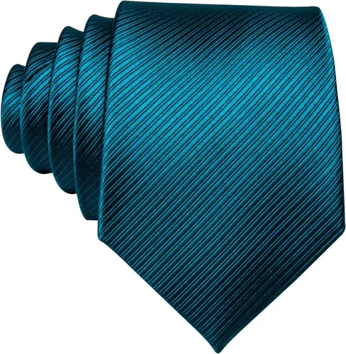 Miniatura 79 de Barry.Wang Juego de corbatas para hombre, corbata de seda a rayas, tejido a cuadros, gemelos formales, negocios, boda