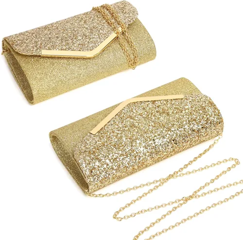 Miniatura 5 de Bolso de mano brillante para mujer, bolso de noche con cristales de estrás, bolso de noche con purpurina brillante para mujer, boda, fiesta, baile