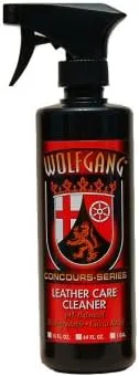 WOLFGANG CONCOURS SERIES Limpiador para el cuidado del cuero | Limpia la suciedad y los aceites del cuero | Adecuado para interiores de automóviles,