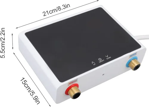 Miniatura 2 de Calentador de agua eléctrico sin tanque de 4000 W a 110 voltios, pantalla digital, calentador de agua eléctrico con control remoto para cocina