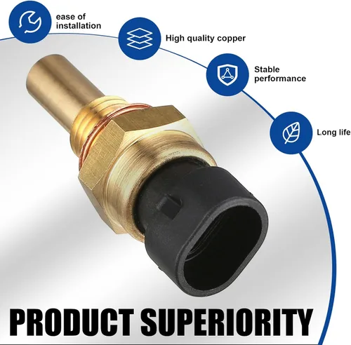 Miniatura 7 de 1 paquete de sensor de temperatura del motor del coche con enchufe, sensor de temperatura ECT de metal duradero para vehículos, piezas de reemplazo