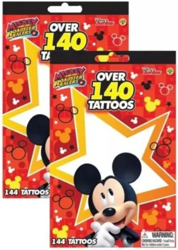 Miniatura 2 de UPD Disney Junior Mickey Mouse & The Roadster Racers - Más de 140 folletos de tatuajes temporales – Fácil de aplicar y quitar, a prueba de manchas