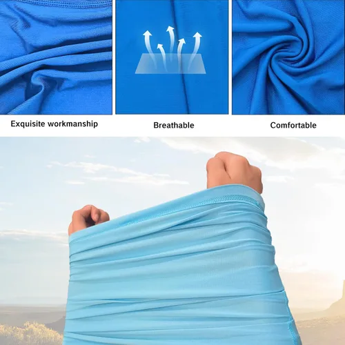 Miniatura 6 de Bufanda transpirable para el cuello, máscara facial para hombres y mujeres, senderismo, ciclismo, deportes, pesca, protección solar UV bandana