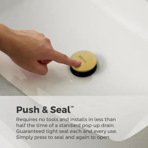 Miniatura 5 de Pfister Venturi LF042VNBG - Grifo para lavabo de baño, control único, 1 mango, agujero único, acabado dorado cepillado