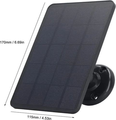 Miniatura 8 de Diydeg Panel solar de 4W 5V para cámara al aire libre, para cámara con interfaz micro USB, para cámara de reflector, energía solar para el sistema