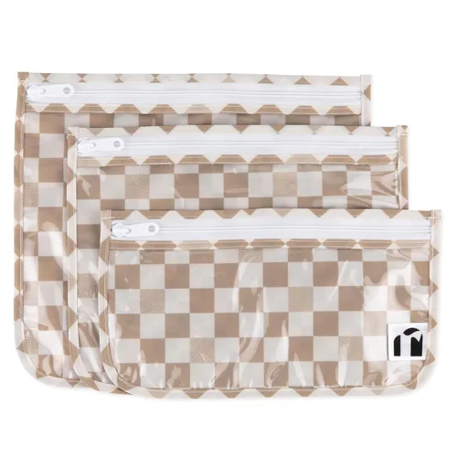 Miniatura 31 de Bumkins Bolsa de viaje, artículos de tocador, bebé, bolsa aprobada por la TSA, bolsa con cremallera, tamaño de cuarto de galón, lado transparente
