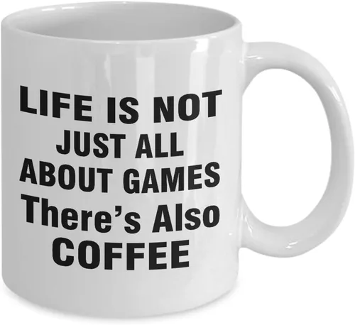 Miniatura 2 de Divertido regalo para diseñador de vídeo, la vida no es sólo todo sobre los juegos que también se encuentran en el café, para jugadores