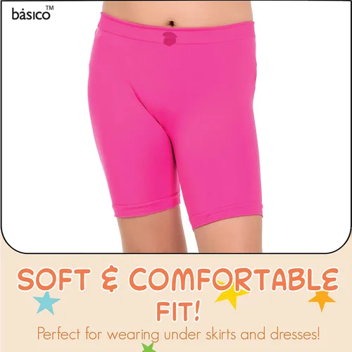 Miniatura 3 de BASICO 6, 12 unidades de pantalones cortos de ciclismo de baile para niñas debajo del vestido, pantalones cortos de ciclismo para deportes de parque