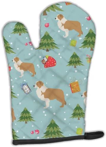 Miniatura 151 de Caroline's Treasures BB4872OVMT - Guante de horno de Navidad Affenpinscher resistente al calor, grueso para sartenes calientes y horno, manopla