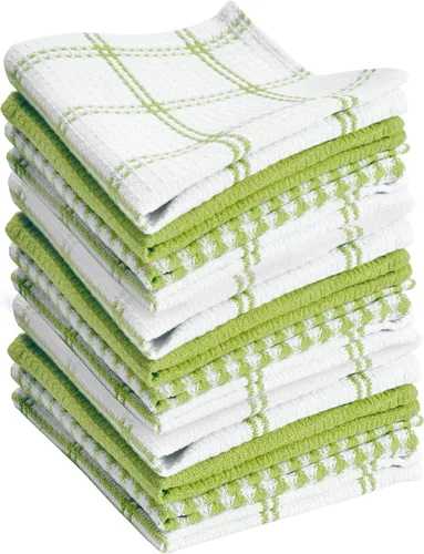 Miniatura 9 de T-Fal Paños de Cocina Premium con Textura de Waffle: Altamente Absorbentes, Súper Suaves y Duraderos - 100% Algodón, 12"x13" Toalla Plana con Brisa