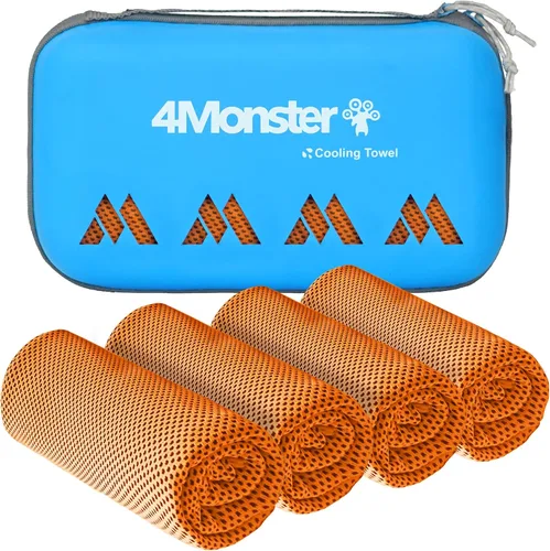4Monster Toalla de enfriamiento para cuello y cara, toalla fría de microfibra para climas cálidos, toalla de hielo de secado rápido, trapos de