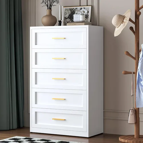 Miniatura 14 de LCAOPC Cómoda metálica negra de 3 cajones para dormitorio, cómoda ancha para armario, cómoda de metal, cómoda y cómoda para sala de estar, pasillo