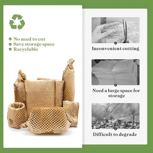 Miniatura 5 de Papel de embalaje de panal de abeja, papel de embalaje de 15 x 131 pies, alternativa alternativa para envoltura de amortiguación de burbujas