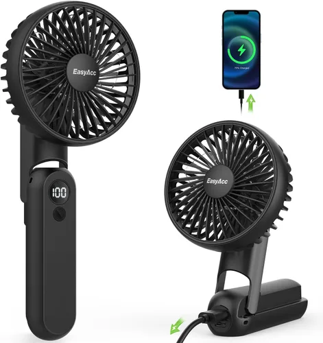 Miniatura 8 de EasyAcc Mini ventilador de mano, ventilador de enfriamiento personal plegable ventilador de escritorio USB ventilador de mesa pequeño portátil