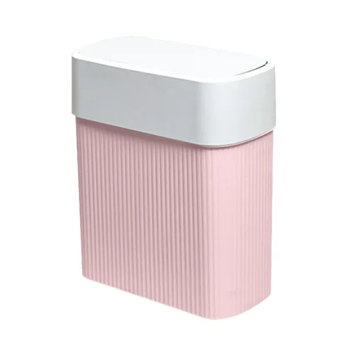 Miniatura 10 de Basurero de baño con tapa superior a presión, bote de basura delgado de 3.2 galones para armario de cocina, papelera a prueba de perros de 12 litros