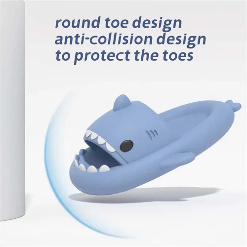 Miniatura 4 de geywhey Pantuflas de playa antideslizantes de verano con diseño de tiburón, modernas y bonitas.