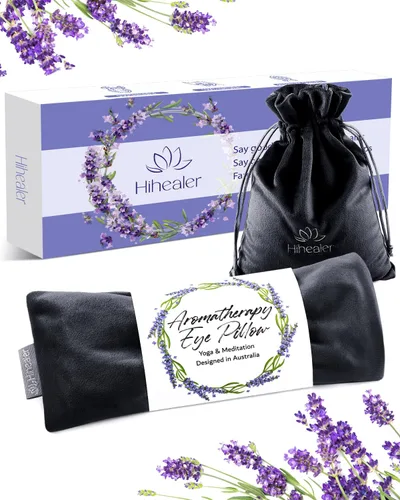 Almohadilla de Ojos con Lavanda para Relajación, Yoga, Sueño – Antifaz Ponderado para Dolor de Cabeza, Senos, Compresa de Calor Húmedo de