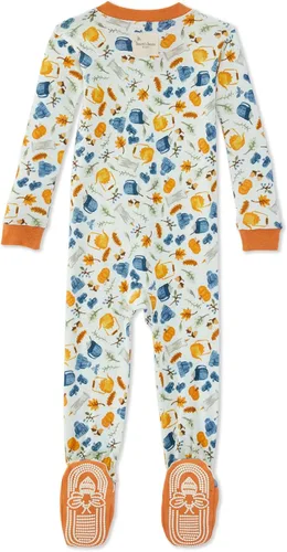 Miniatura 2 de Burt's Bees Baby Pijama unisex para bebé, con cremallera frontal, antideslizante, algodón orgánico, Acogedora