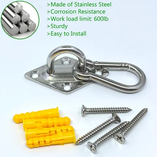 Miniatura 4 de 8 ganchos de ojo de acero inoxidable 304 de 1.8 pulgadas y 8 ganchos de acero inoxidable 304, gancho de techo de tornillo, accesorios de vela
