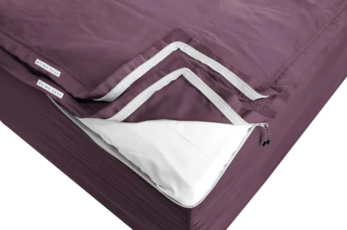 Miniatura 21 de Pure Eco Sábana bajera ajustable Easy Zipper, incluye 1 base de sábana bajera y 2 sábanas con cremallera, de 15 pulgadas, tamaño individual, sábana