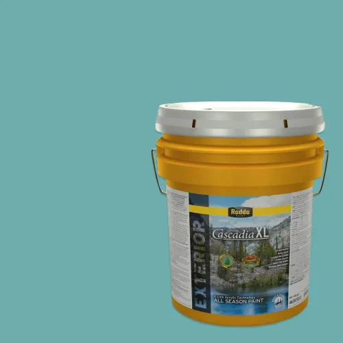Miniatura 140 de Rodda Paint CASCADIA XL Pintura e imprimación satinada exterior en uno, cuarto de galón, Aquafir