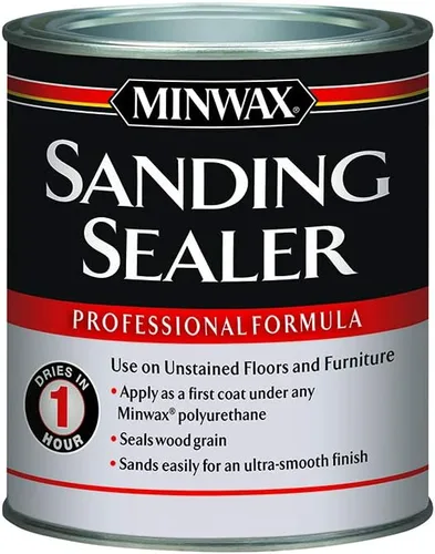 Sellador de lijado transparente Minwax 65700 de 1 cuarto a base de agua, cuarto de galón