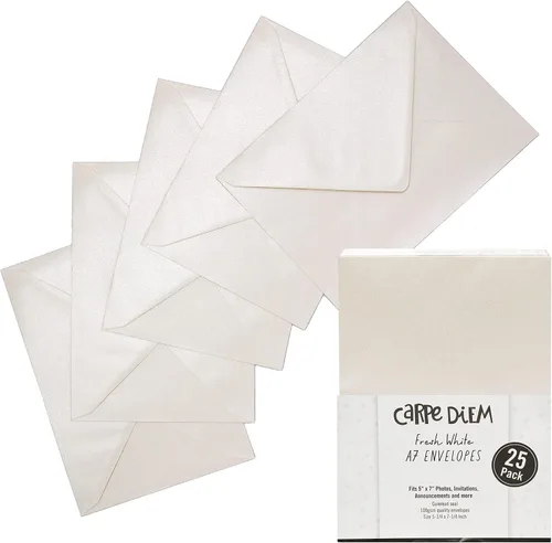 Miniatura 8 de Pukka Pad, Carpe Diem - Sobres engomados para tarjetas de felicitación e invitaciones, paquete de 25 sobres plateados, A2, 4.38 x 5.75 pulgadas
