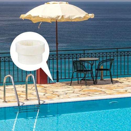 Miniatura 7 de Taiyin 4 piezas de adaptador estabilizador de sombrilla de piscina, fundas de adaptador roscadas para sombrilla de piscina, estabilizador de poste