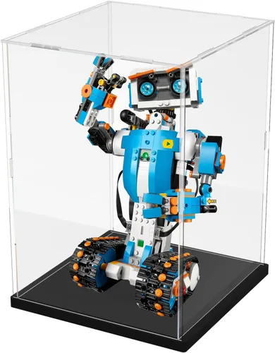 Miniatura 4 de Vitrina de acrílico transparente para coleccionables, caja de exhibición de acrílico con base, escaparate organizador de protección a prueba