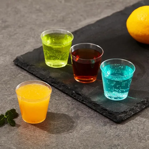 Miniatura 5 de Paquete de 500 vasos de plástico de 2 onzas, vasos desechables, vasos de degustación de vino, vaso pequeño de plástico para whisky, degustación