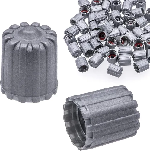 Miniatura 12 de 30 piezas de tapas de vástago de válvula de neumático TPMS, tapas de vástago de válvula de rueda de plástico negro para TR20008 TPMS, tapas