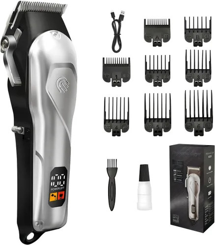 Cortapelos para hombres profesional inalámbrico para uso doméstico y barbero, juego de recortadora recargable para cortar el cabello y aseo con
