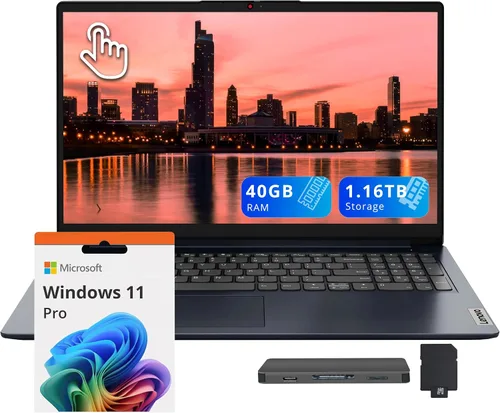 Miniatura 14 de Lenovo IdeaPad 1i - Laptop con pantalla táctil FHD de 15.6 pulgadas, Intel i5-1335U, 8 GB de RAM, 416 GB de almacenamiento