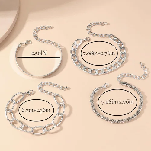 Miniatura 29 de Long tiantian Pulsera de oro gruesa para mujer, pulseras de oro delicadas, pulseras para mujer, pulseras apilables de eslabones de cadena