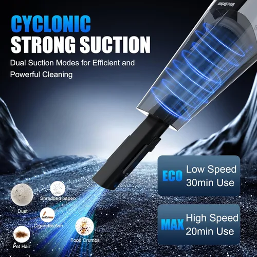 Miniatura 2 de Handheld Vacuum Cordless, Portable Rechargeable Car Vacuum Cleaner with Multi-Nozzles & Washable Filter, Strong Suction for Car, Home & Pet Hair