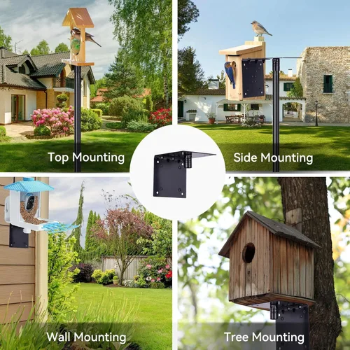 Miniatura 4 de Kit de poste de comedero de pájaros con 5 puntas para casa de pájaros al aire libre y comedero inteligente para pájaros (sin casa de pájaros)