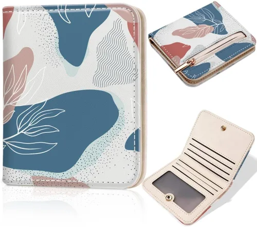 Miniatura 22 de Toughergun Billetera para Mujeres con Bloqueo RFID, Pequeña, Compacta, Bifold de Cuero de Lujo, Billetera de Bolsillo para Damas, Mini Monedero