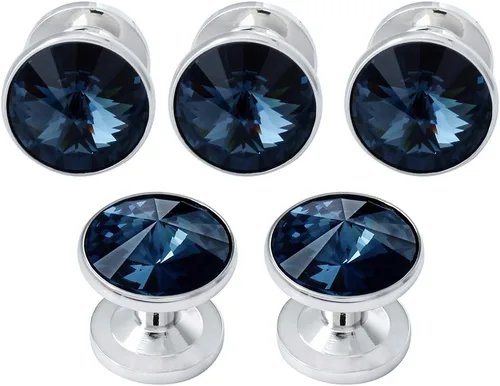Miniatura 33 de HAWSON Gemelos para hombre con juego de tachuelas de camisa de 4/6 piezas, caja de regalo, joyería para hombre o accesorios para boda, fiesta