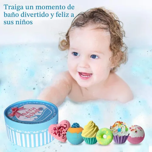 Miniatura 5 de Aofmee Bombas de baño, 6 bombas de baño de burbujas para niñas, bombas de baño hechas a mano para mujeres, kit de spa orgánico natural para niños