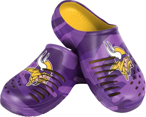 Miniatura 44 de FOCO - Sandalias de agua de jardín con logotipo de equipo de la NFL, para hombre, pantuflas, zuecos
