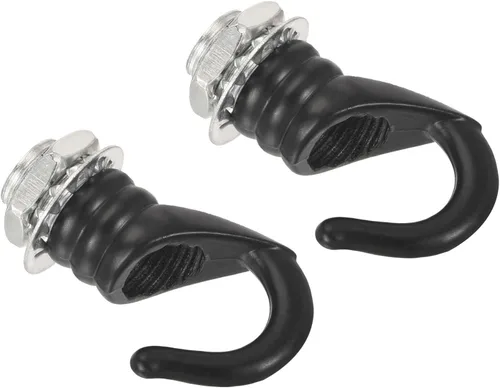 YOKIVE 2 ganchos de techo de aleación M10, colgador de accesorios colgantes galvanizados | Lámpara de araña colgante, ideal para el hogar (negro,