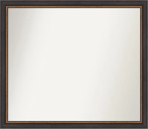Miniatura 253 de Amanti Art Espejo de baño negro para sobre el fregadero, 23 x 23 pulgadas, espejo cuadrado negro Ashton, marco de madera tradicional mediano, se