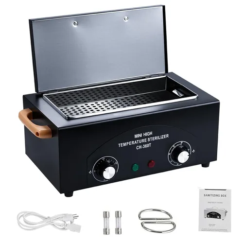 LXIANGN Caja de limpieza de alta temperatura 300W 1.5L con temporizador Equipo de gabinete de esterilización de calor seco con bandeja inoxidable